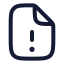 Fileexclamationpoint icon with stroke rounded style
