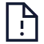 Fileexclamationpoint icon with stroke sharp style
