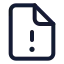 Fileexclamationpoint icon with stroke standard style