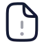 Fileexclamationpoint icon with twotone rounded style
