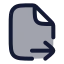 Fileexport icon with duotone rounded style