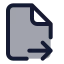 Fileexport icon with duotone standard style