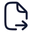 Fileexport icon with stroke rounded style