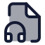 Fileheadphone icon with duotone standard style