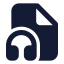 Fileheadphone icon with solid standard style