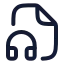 Fileheadphone icon with stroke rounded style