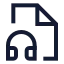 Fileheadphone icon with stroke sharp style