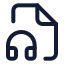 Fileheadphone icon with stroke standard style