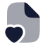 Fileheart icon with bulk rounded style