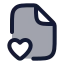 Fileheart icon with duotone rounded style