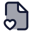 Fileheart icon with duotone standard style