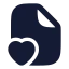 Fileheart icon with solid rounded style