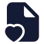 Fileheart icon with solid standard style