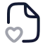 Fileheart icon with twotone rounded style
