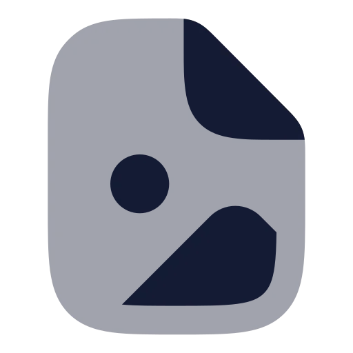 File Image Icon in Bulk Rounded style