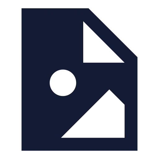 File Image Icon in Solid Sharp style