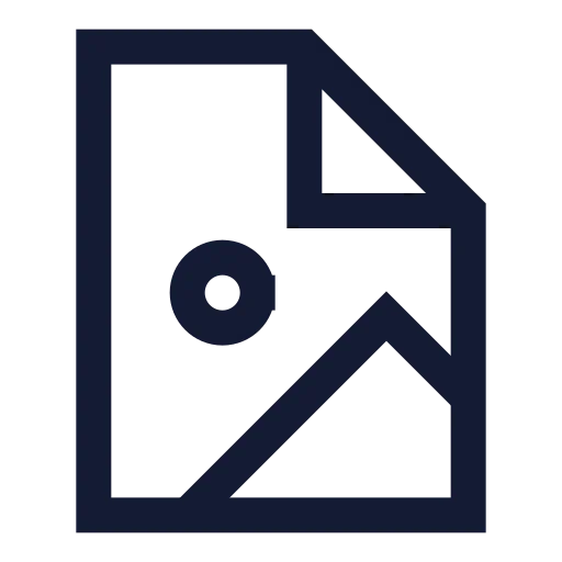 File Image Icon in Stroke Sharp style