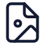 Fileimage icon with stroke standard style