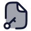 Filekey icon with duotone rounded style