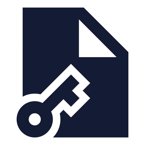 File Key Icon in Solid Sharp style