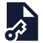 Filekey icon with solid sharp style