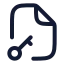 Filekey icon with stroke rounded style