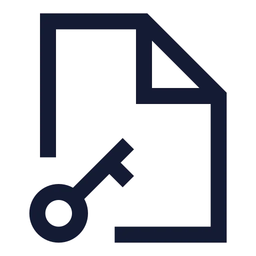 File Key Icon in Stroke Sharp style