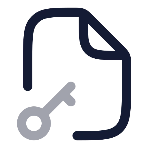 File Key Icon in Twotone Rounded style