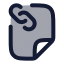 Filelink icon with duotone rounded style