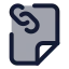 Filelink icon with duotone standard style