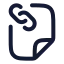 Filelink icon with stroke rounded style