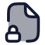 Filelock icon with duotone rounded style