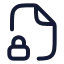 Filelock icon with stroke rounded style