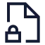 Filelock icon with stroke sharp style