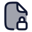 Filelocked icon with duotone rounded style