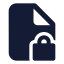 Filelocked icon with solid standard style