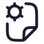 Filemanagement icon with stroke rounded style