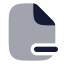 Fileminuscorner icon with bulk rounded style