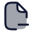 Fileminuscorner icon with duotone rounded style
