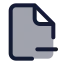 Fileminuscorner icon with duotone standard style