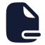 Fileminuscorner icon with solid rounded style