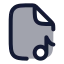 Filemusic icon with duotone rounded style