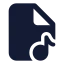 Filemusic icon with solid standard style