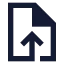Fileoutput icon with solid sharp style