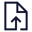 Fileoutput icon with stroke sharp style