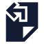 Filepaste icon with solid sharp style