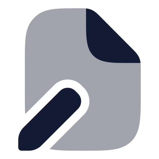 File Pen Icon in Bulk Rounded style