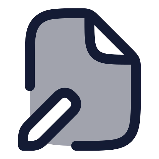 File Pen Icon in Duotone Rounded style
