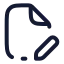 Filepenline icon with stroke rounded style