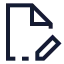 Filepenline icon with stroke sharp style